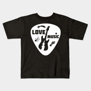 Electric Guitar Plectrum Guitarist Music Lover Guitar Kids T-Shirt